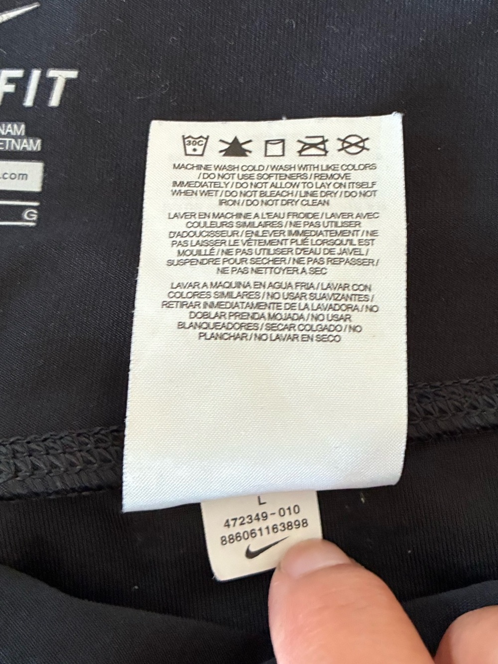 Nike Dri-FIT Black Bootcut Yoga Pants Hidden Pocket. Size Women's Large - Picture 10 of 12